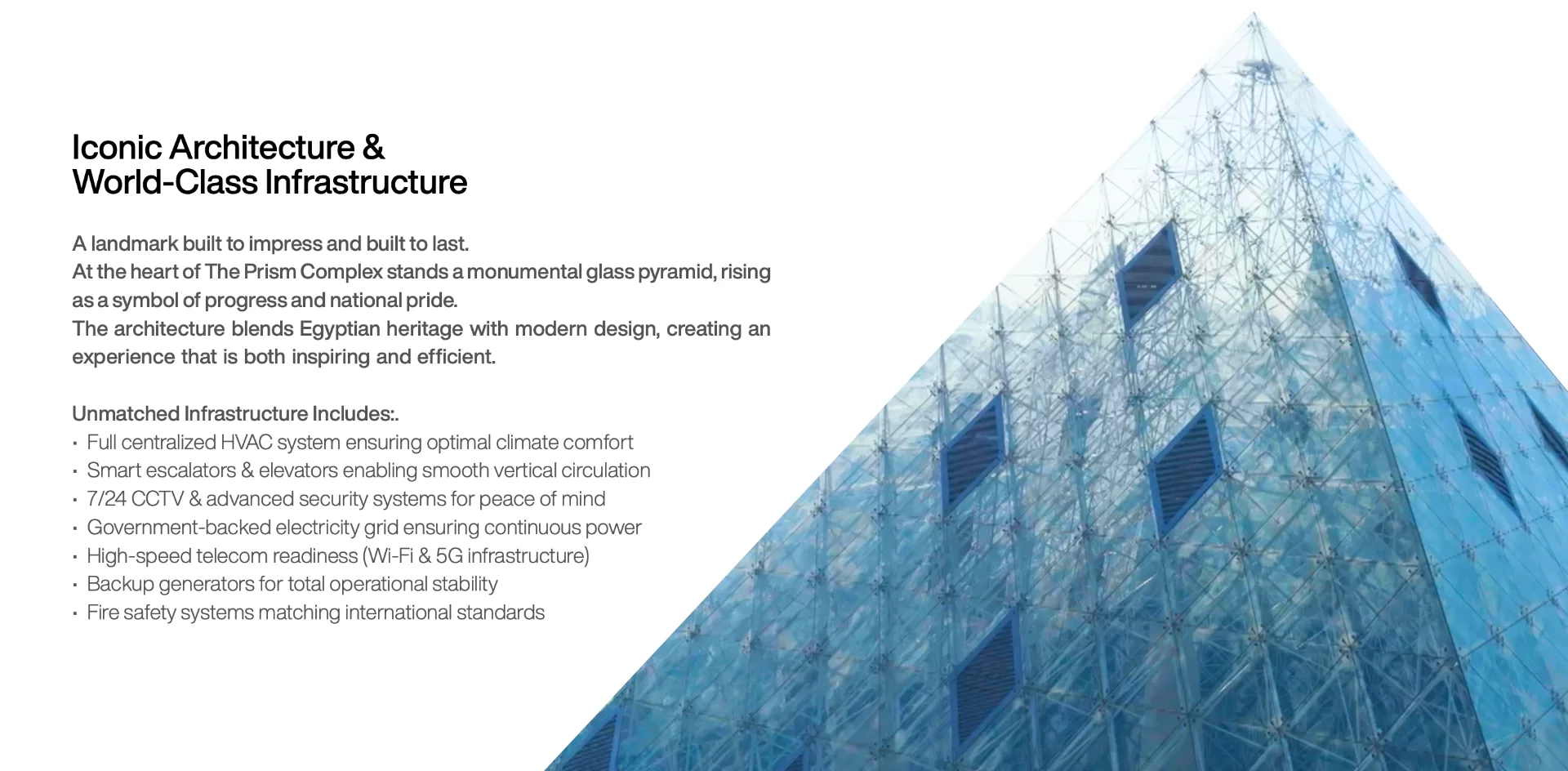 Iconic architecture and world-class infrastructure